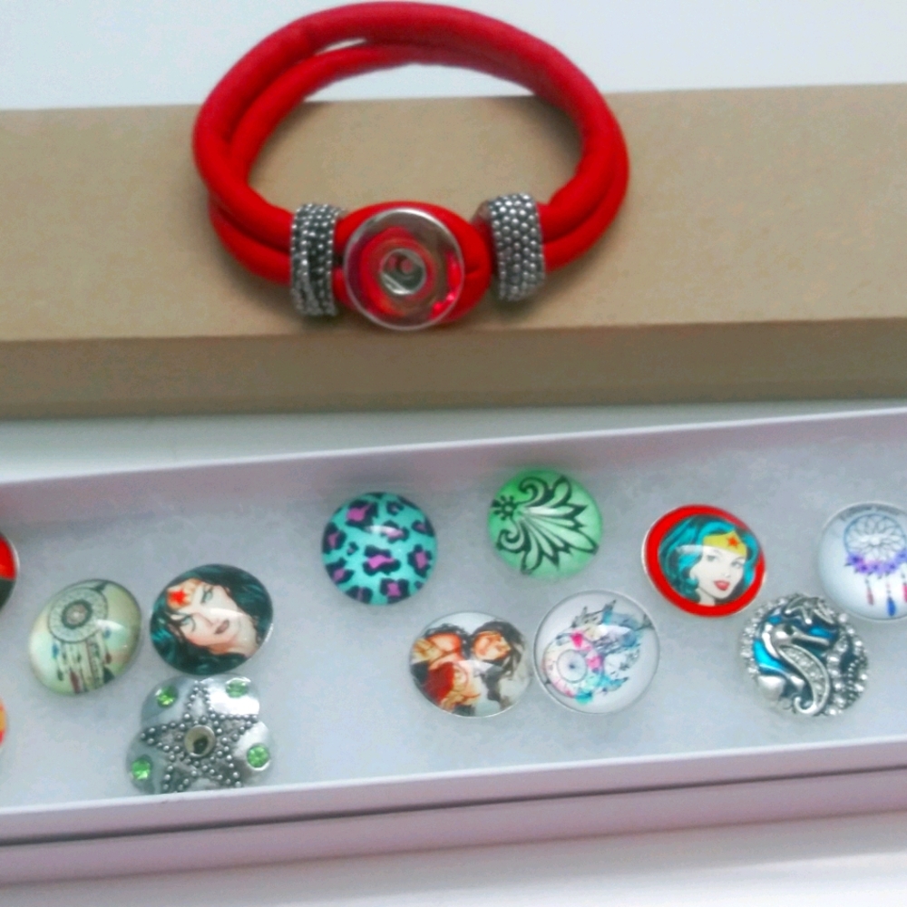 Red Button Bracelet